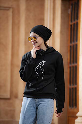 G-Anica Sudaderas con Capucha Mujer, Sudadera para Mujer Hoodie Casual Estampada de Manga Larga Talla Grande Moda Abrigos Deportivos Pullover Tops