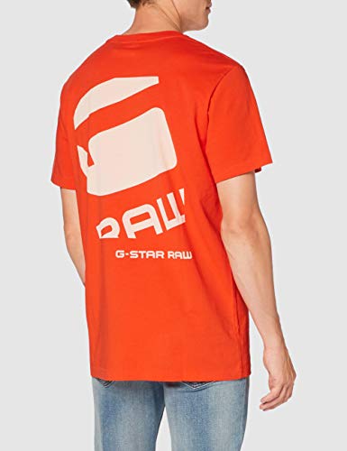 G-STAR RAW Big Logo Back Graphic Straight Camiseta, Bright Acid 336/B443, Large Mens