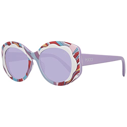 Gafas de sol Emilio Pucci EP 0136 80S Shiny Lilac W,burle Print Front & White Deta