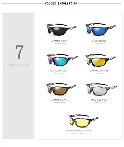 Gafas De Sol Gafas De Sol Polarizadas Retro Hombres S Imprimir Moda Viajes Pesca Gafas De Sol para Hombres Uv400-Marrón