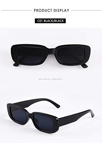 Gafas de sol retro con marco pequeño para hombres y mujeres, gafas de sol rectangulares de moda transfronterizas