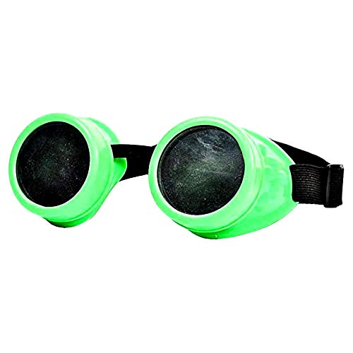 Gafas de sol Steampunk para hombre - mujer - vintage - victoriana - vintage - verde fluorescente - primavera - otoño - invierno - verano