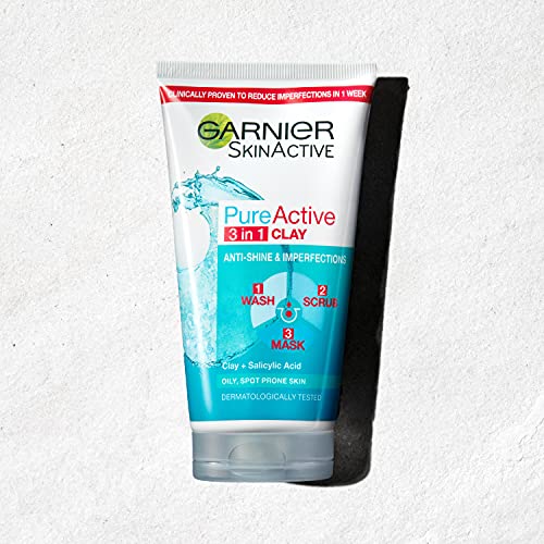 Garnier Pure Activo 3-en-1 de lavado / Scrub / Mascarilla 150 ml