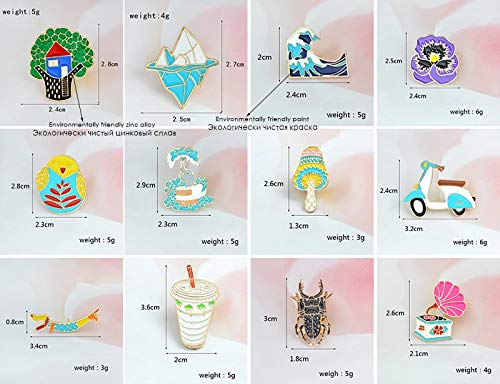 GDLGDL Editor De Dibujos Animados Casa del Árbol Pájaro Elefante Motocicleta Broche Pin Chaqueta De Mezclilla Insignia Regalo De Joyería Sorpresa para Niños Iceberg