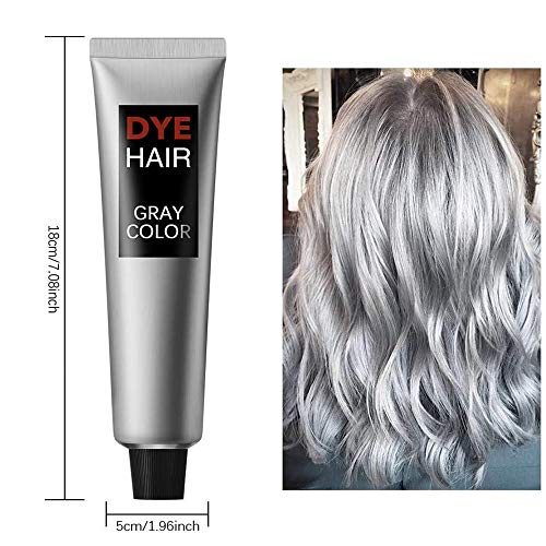 Gel de tinte permanente para el cabello gris ahumado unisex Color de tinte para el cabello Crema para el cabello con tinte súper gris Cabello plateado sofisticado que nutre diferentes tonos