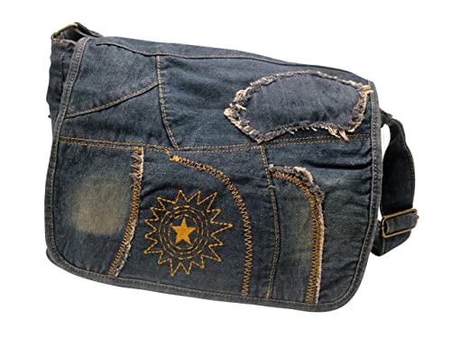 Genérico Bolso Vaquero Mujer, Denim Bag, Bolso Bandolera Mujer, Bolsa de Hombro, Juvenil, Casual, Bolso Tejano, Unisex.