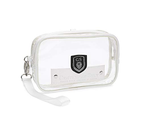 GENTLEMAN SYLT Neceser transparente | equipaje de mano | 1 litro Premium para seguridad | neceser transparente | con caja de regalo, Blanco (Blanco) - BOARDING