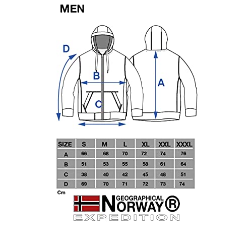 Geographical Norway - Sudadera DE Hombre GYMCLASS Negro M