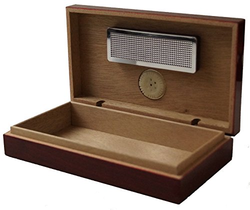 GERMANUS Mini Cigarro Humidor de Viaje, sofá o en la terraza con madera de cedro Marrón