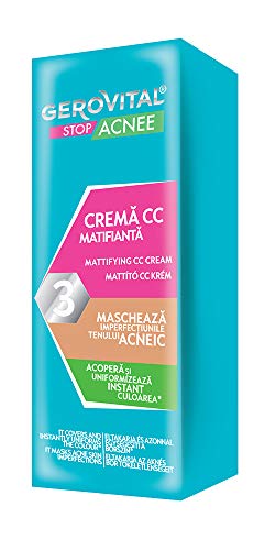 Gerovital Stop Acnee, Crema CC Matificante, por Tipo de Piel: Combinación Acnéica Grasa, 30 ml