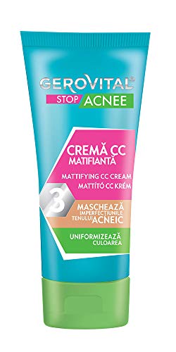 Gerovital Stop Acnee, Crema CC Matificante, por Tipo de Piel: Combinación Acnéica Grasa, 30 ml