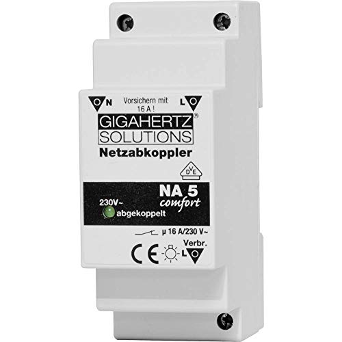 GIGAHERTZ SOLUTIONS 210-161 - Acoplador de red (1 unidad, tensión de conmutación NA5, máx.): 230 V/CA, 16 A, 2300 W, ondulación residual