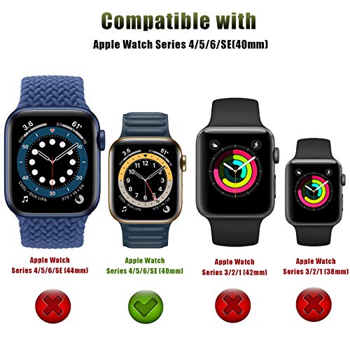 GiiYoon-4 Piezas Protector Pantalla para Apple Watch 40mm Series 6/5/4/SE,[TPU-Film] [3D Cobertura Completa][Sin Burbujas] [Alta Definicion][Adsorcion anhidra] HD Suave Protector.