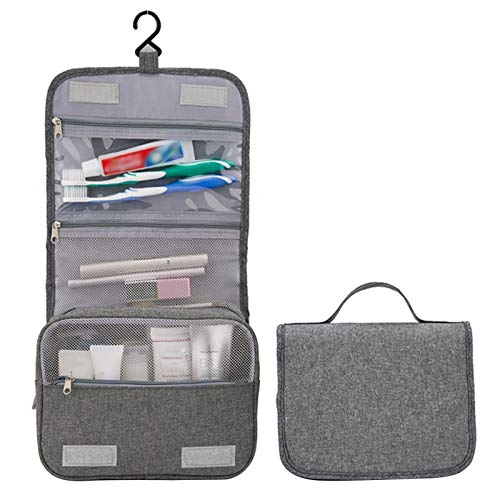 GJCrafts Neceser de Viaje para Colgar artículos de tocador, Organizador de cosméticos de Maquillaje Impermeable, Bolsa de Almacenamiento de Viaje portátil Plegable para Mujeres y niñas