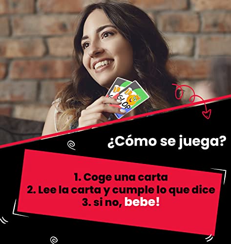 Glop Erótico - Juego para Beber Picante - el Juego de Cartas más Atrevido - Juego de Mesa Adulto - Regalos Originales para Hombres y Mujeres - 100 Cartas