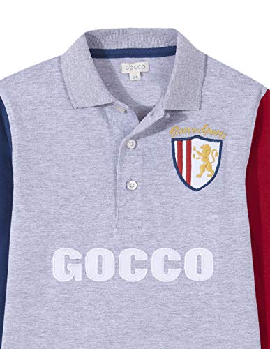 Gocco Polo Tricolor Azul Rojo Undershirt, Gris Claro, 43864 para Niños