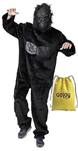 Gojoy shop- Disfraz de Gorila para Hombres y Mujeres Halloween Carnaval (Contiene Máscara y Mono y Mochila de Cuerdas.Talla Unica)