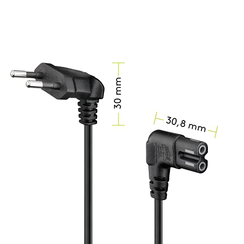 Goobay 73018 - Cable de alimentación con enchufe europeo, 1.5 m, color negro