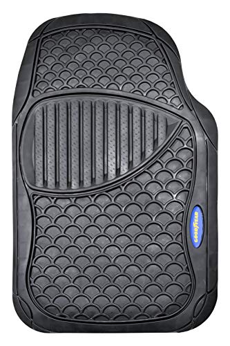 Goodyear GOD9020 Alfombra de Goma, 4 Piezas, Negro