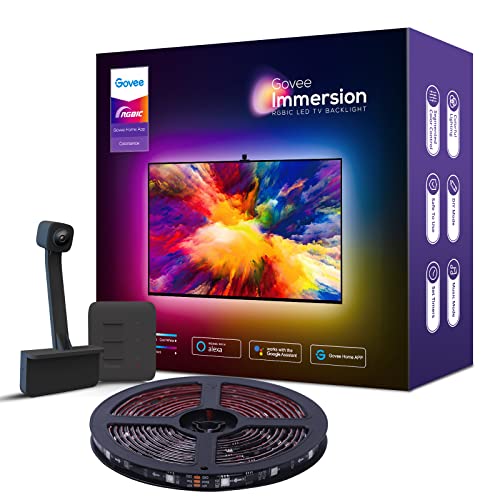 Govee Immersion Tira LED TV con Cámara 3,8m, Alexa Luces LED RGBIC WiFi Funciona con Alexa y Google Assistant USB, Luz Soporta 55-65 Pulgada TV para Película y LED Gaming