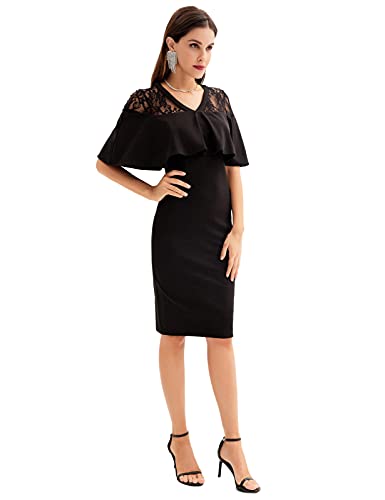 GRACE KARIN Vestidos Mujer Elegantes otoño Negro Noche Vestidos Cortos Bodycon Clubwear Fiesta Cocktail S