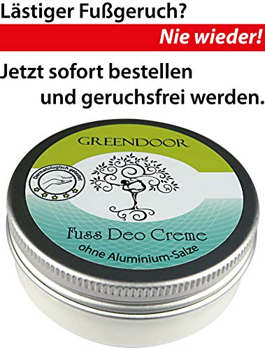 Greendoor Bálsamo para pies con BIO Manteca de cacao, Crema de pies & Schrunde ungüento, 4 x Productividad, Cosmética natural, Pie bálsamo