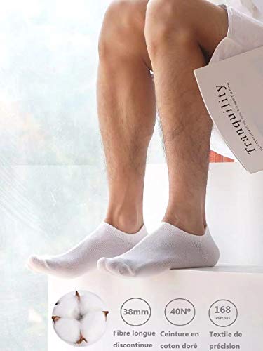 GUYU Calcetines Tobilleros Hombre Y Mujer Transpirable Calcetines Cortos Hombre 10 Pares Calcetines Hombre Verano Calcetines Deporte Mujer Algodon Comfort Calcetines Verano Blancos Talla 35-42