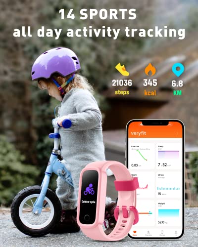 Gydom Pulsera Actividad Inteligente para Niños Niñas Reloj Inteligente con Cuenta Familiar 50 Esferas Diferente IP68 Impermeable Smartwatch con Pulsómetros Monitor de Sueño Deportivo Pulsera Podómetro