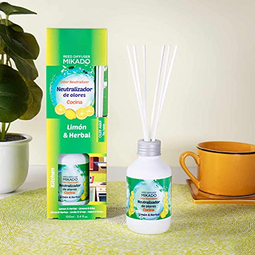 H HANSEL HOME Set Surtido 3 Ambientadores Hogar Mikado Neutralizador Olor Ambientador, 3 x 100ml