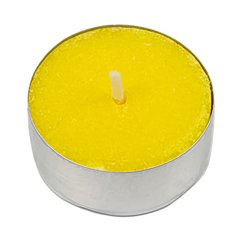 H HANSEL HOME Velas de Té Citronela Tealight Citronela Perfumada Antimosquitos Velas Citronela - Pack 90 Velas, 4 Horas de combustión