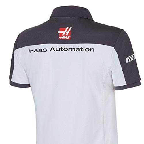 Haas F1 Team - Polo para mujer, color blanco y gris