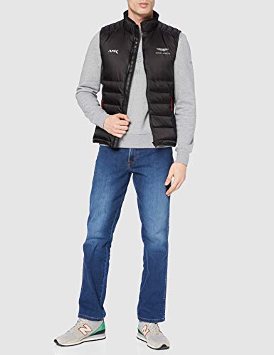 Hackett London Amr Apex Moto Gilet Chaqueta, 999 Negro, XL para Hombre