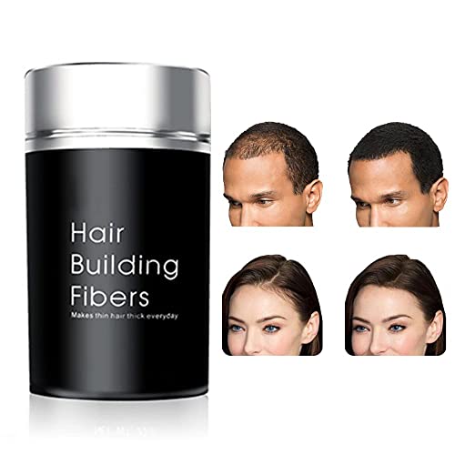 Hair Building Fibers, Fibras Capilares Castaño Oscuro, Fibras de Cabello Naturales,Fibra Capilar para Engrosamiento de Cabello, Disimular Calvicie Con Polvo de Queratina Hair Building (Marron Oscuro)