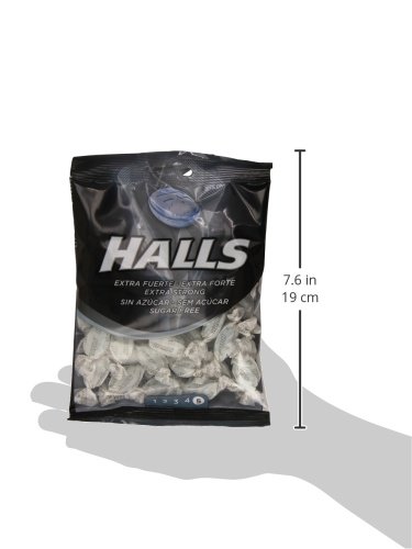 Halls - Caramelo Extra Fuerte Sin Azúcar - 100g