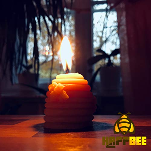 HappBee Paquete de 500 gramos de cera de abeja 100 % natural de calidad premium (cera alba) de Alemania en calidad cosmética de apicultor cosmética natural, fabricación de velas.