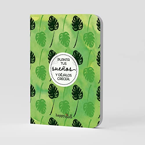 HappyMots Pack 5 Libretas A6 | 5 Diseños Diferentes | Libretas Bonitas para Escribir o Dibujar | 14,8 x 10,5 cm | Cuaderno A6 liso | Libretas pequeñas | Ideal para Regalar o como Bullet Journal