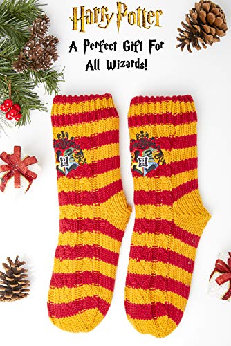 Harry Potter Calcetines Antideslizantes Mujer Con Forro Polar, Zapatillas de Casa Punto Invierno, Calcetín Mujer Grueso Lana, Accesorios Harry Potter Regalos Para Niños Niñas Mujeres Hombres