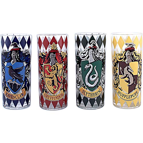 Harry Potter - Set de 4 grands verres House Crests