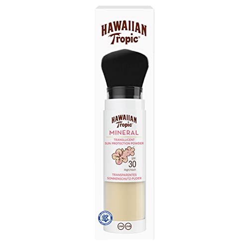 Hawaiian Tropic Mineral Brush - Brocha de maquillaje con color y protección solar, SPF 30