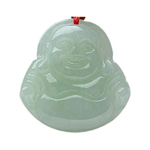 Heall Decoración de la joyería Colgante de Feng Shui Chino Jade Piedra Encanto Afortunado de Buda Collar Dinero