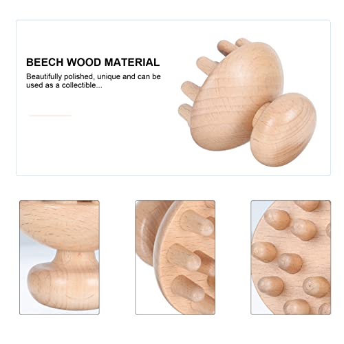 HEALLILY Madera Terapia Seta Masajeador de Madera Seta Seta Herramienta de Terapia de Madera Maderoterapia Seta Cuerpo Completo Masajeador de Madera Gua Sha Herramientas para Mujeres