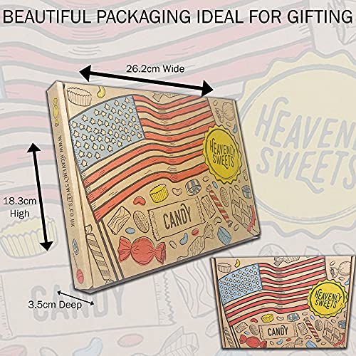 Heavenly Sweets American Caja de bocadillos y dulces 100% vegetariana - Juego de marcas clásicas de EE. UU., Deliciosos dulces, regalo para niños, adultos - Rellenos de Pascua - 20 dulces