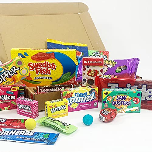 Heavenly Sweets American Caja de bocadillos y dulces 100% vegetariana - Juego de marcas clásicas de EE. UU., Deliciosos dulces, regalo para niños, adultos - Rellenos de Pascua - 20 dulces