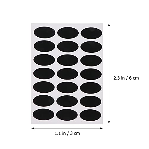 Hemoton 148 Piezas de Etiquetas de Pizarra Adhesivas Reutilizables Pegatinas Impermeables Tiza Junta Tarro de Masón Etiquetas de Clasificación
