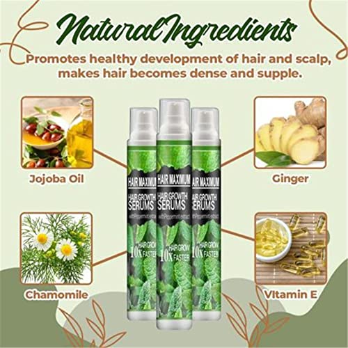 Herbalrevive Hair-growth Essence Spray, Hairrebirth Herbal Spray, Herbal Hair-growth Essence Spray, Hair Volumizer Texture Spray, Send Massage Comb (3pcs)