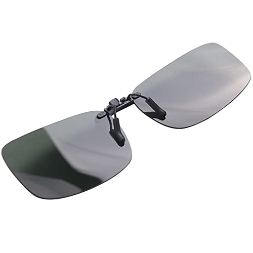 Heritan Gafas de sol polarizadas verde oscuro unisex con clip en gafas