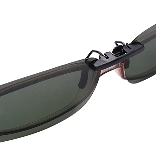 Heritan Gafas de sol polarizadas verde oscuro unisex con clip en gafas