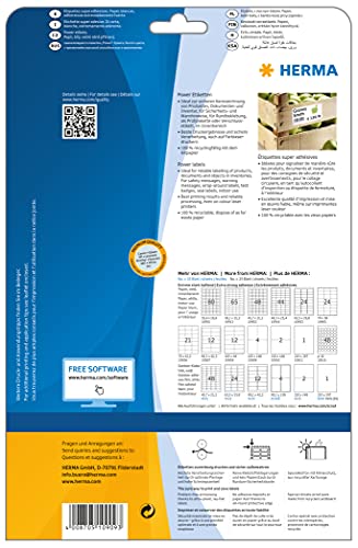 Herma 10909 - Etiquetas adhesivas 105 x 148 mm, 25 hojas de 4 unidades por hoja, total 100 unidades, blanco