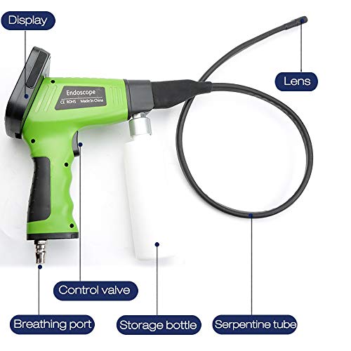 HGVVNM Aire acondicionado de pulverización de 4,3 pulgadas, endoscopio de limpieza, limpiador de CA, inspección, cámara de boroscopio de mano, pistola de pulverización visual (Color : B)