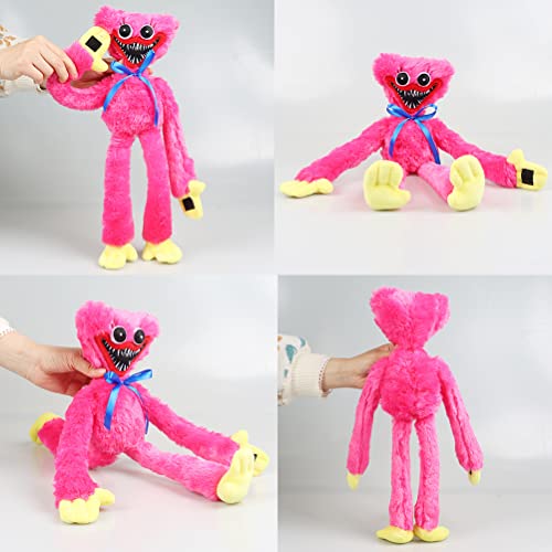 Hiraith Huggy Wuggy, 40cm Poppy Playtime Huggy Wuggy Peluche Juguete Plush Toy para Niños Navidad (Azul+Rosado)